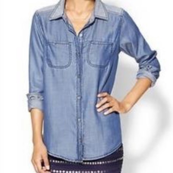 denim shirt with stars